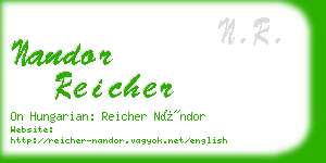 nandor reicher business card